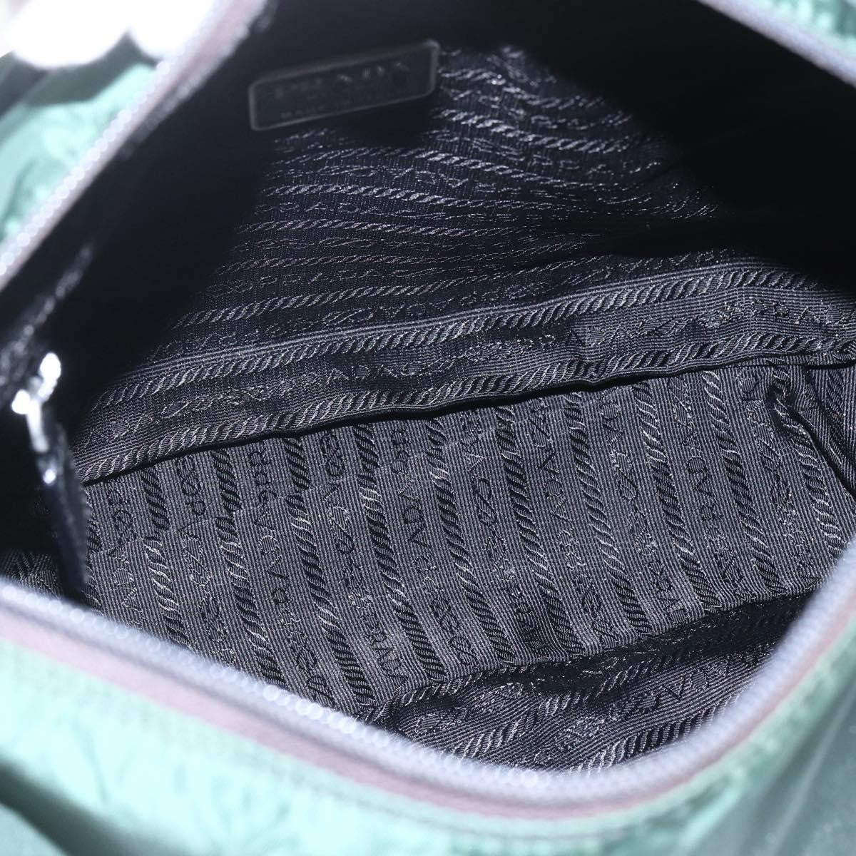 Prada Double Buckle Flap Messenger Bag Tessuto, GREEN, NYLON, Shoulder bag