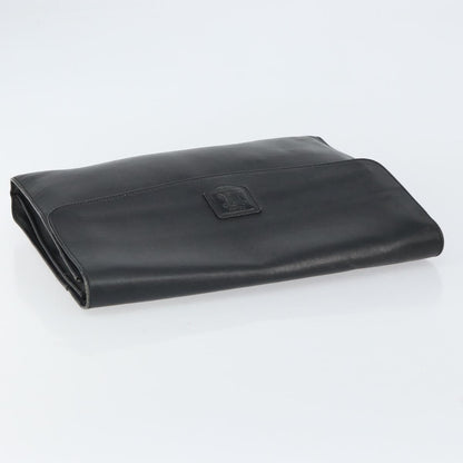 Celine Clutch Bag Leather, BLACK, LEATHER, Clutche & pouche