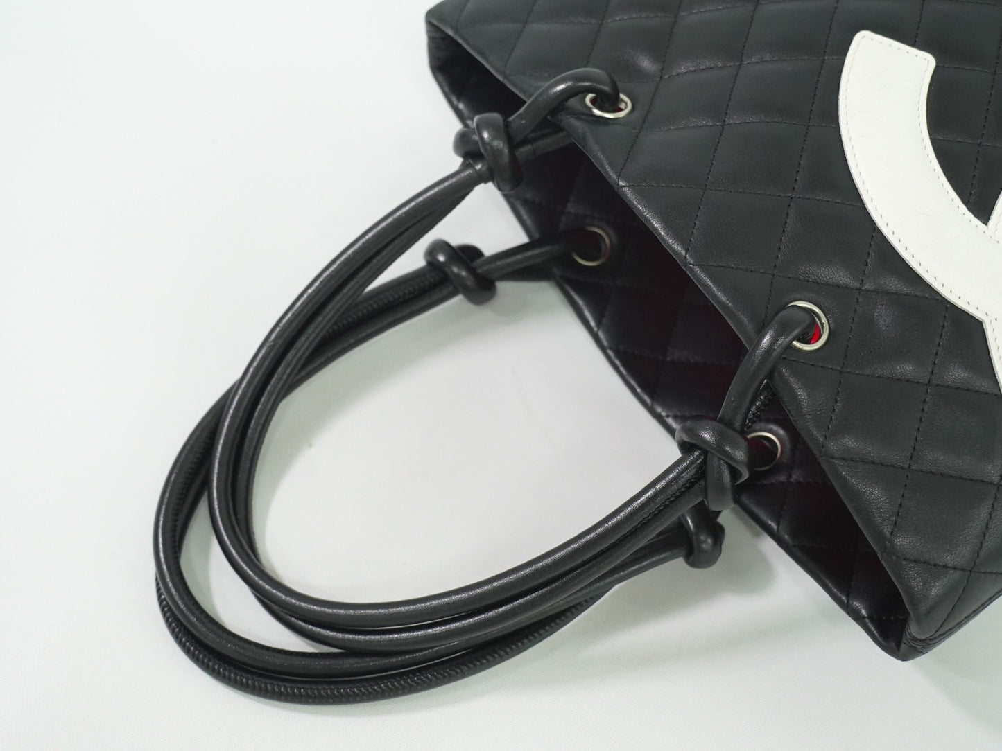 Chanel Cambon Tote Quilted Leather, BLACK, LEATHER, Tote bag