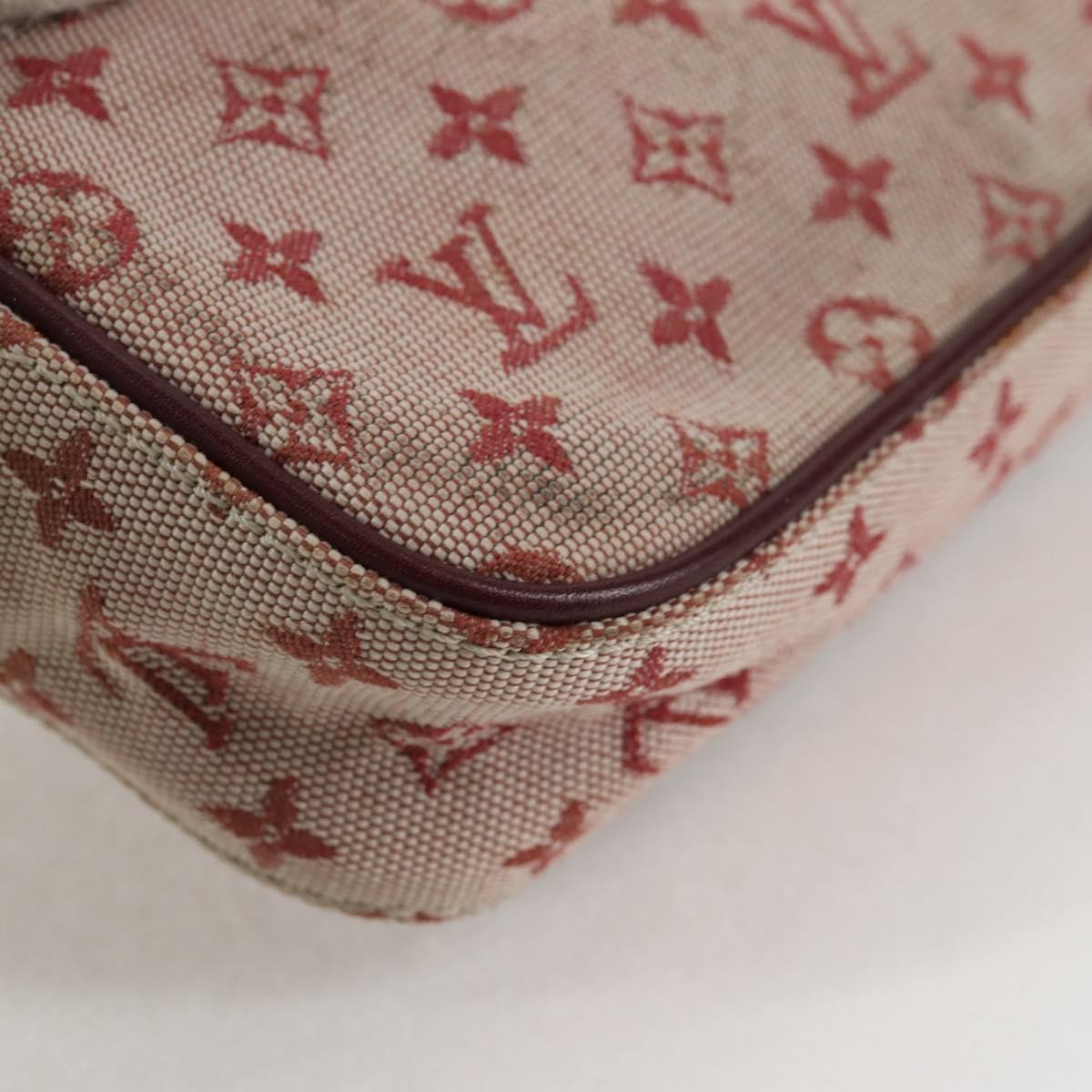 Louis Vuitton Juliette Crossbody Bag Mini Lin, RED, CANVAS, Shoulder bag