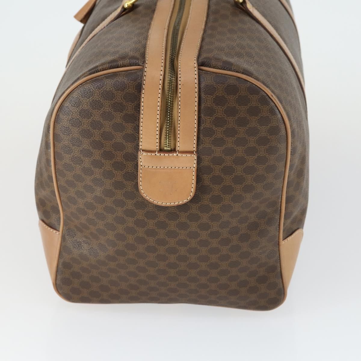 Celine Vintage Duffle Bag Canvas and Leather, BROWN, CANVAS, Travel bag