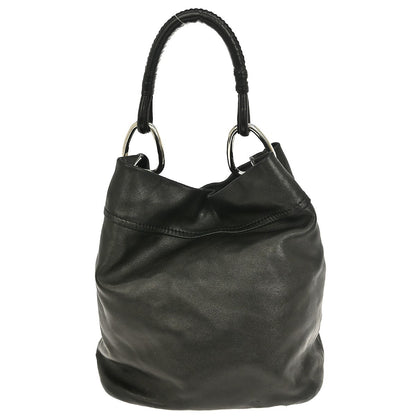 Prada Vintage Handbag Leather, BLACK, LEATHER, Handbag