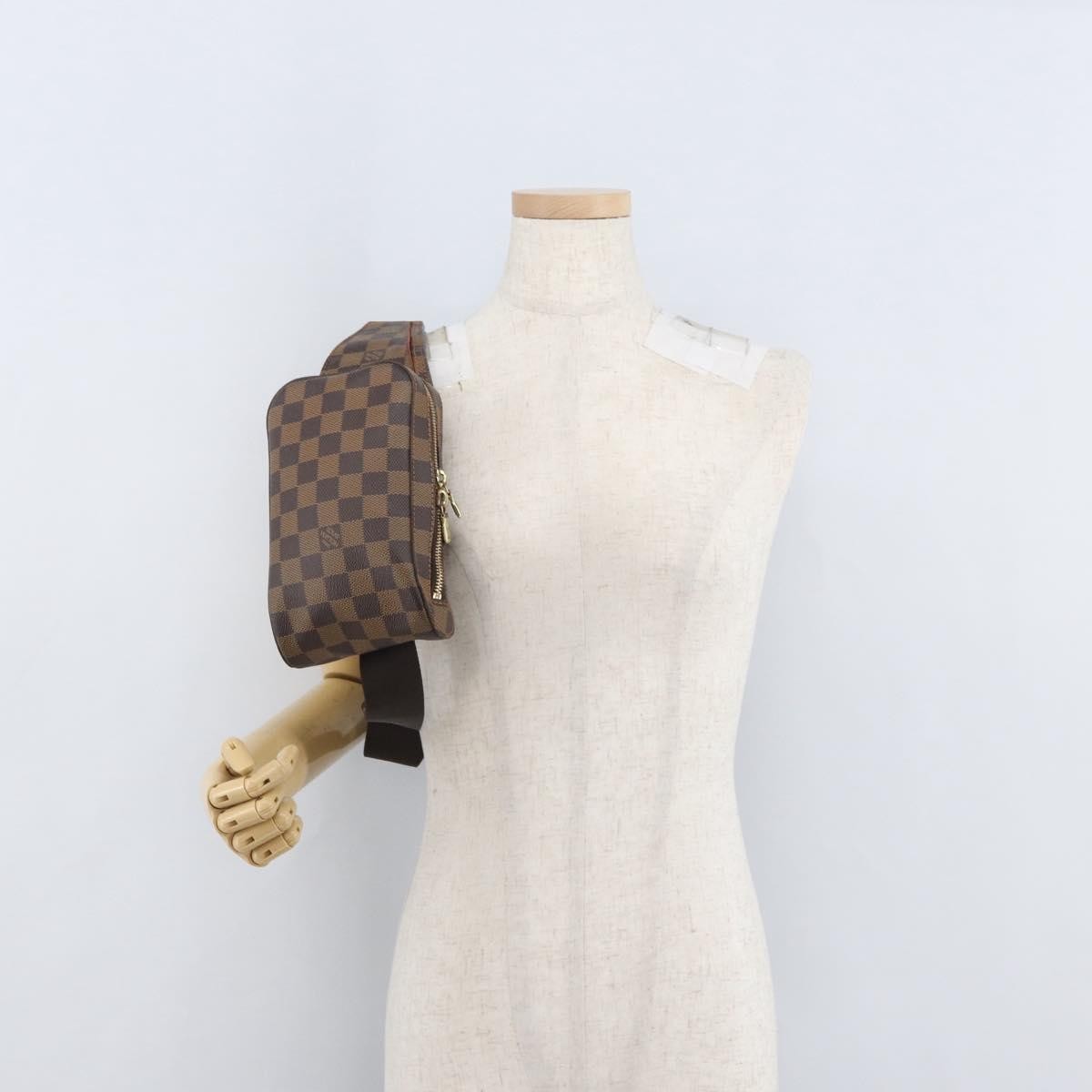 Louis Vuitton Geronimos Waist Bag Damier, BROWN, CANVAS, Shoulder bag