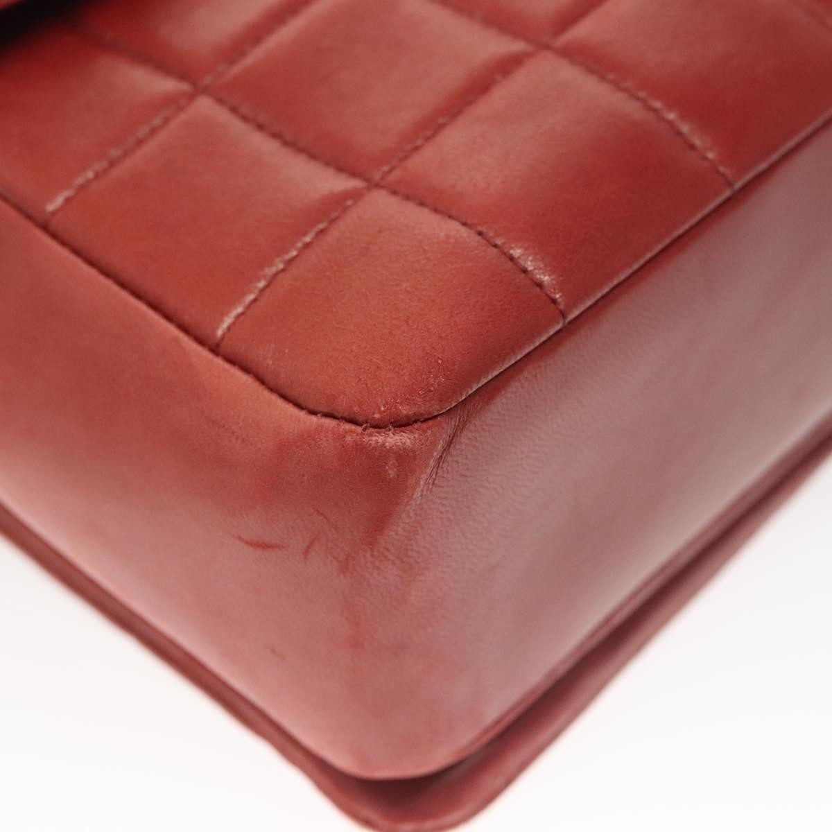 Chanel Chocolate Bar Reissue Flap Bag Lambskin, RED, LEATHER, Handbag