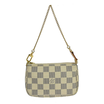 Louis Vuitton Mini pochette accessoires Damier Canvas, White, Canvas, Clutch