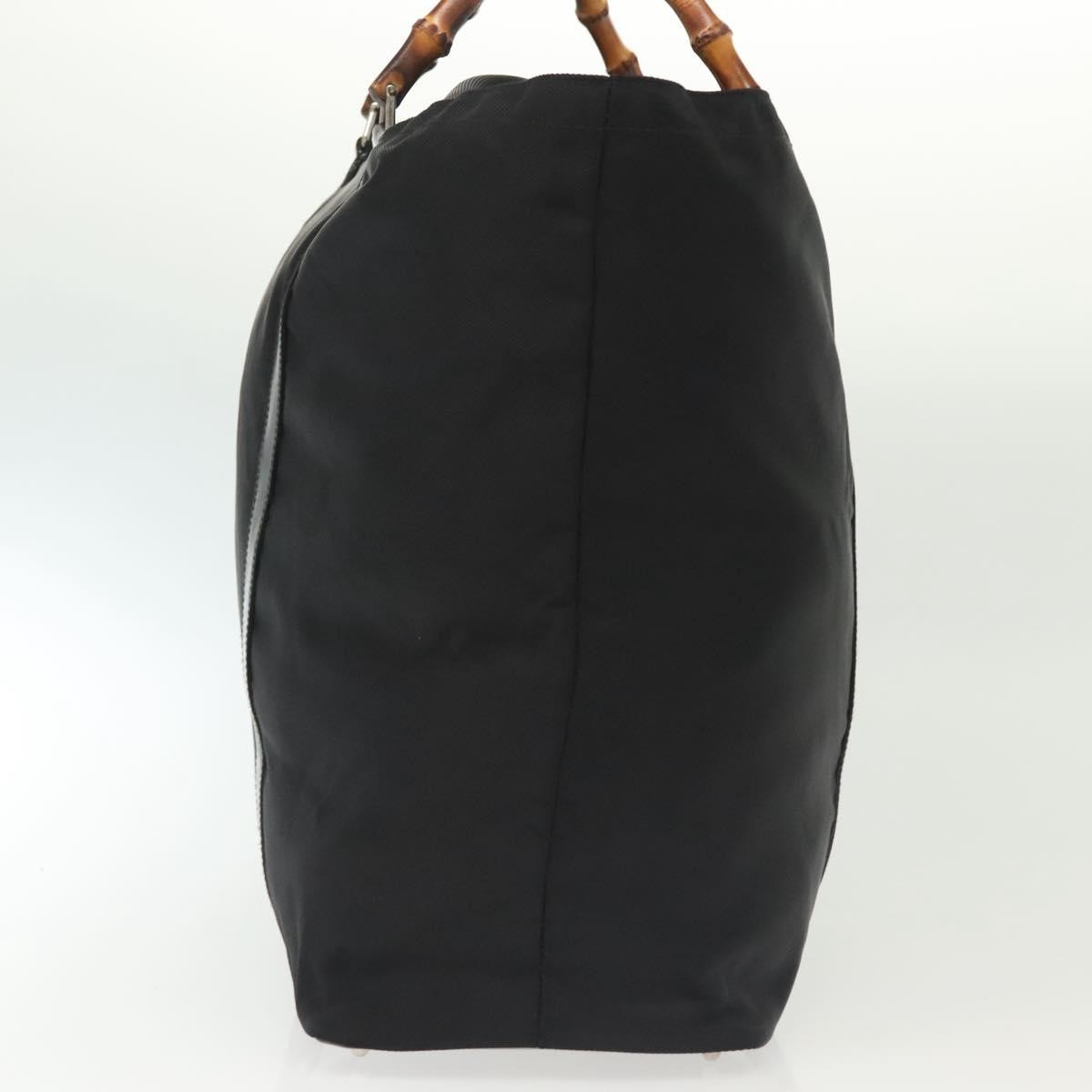 Gucci Bamboo Daily Tote Leather, Black, Nylon, Tote Bag