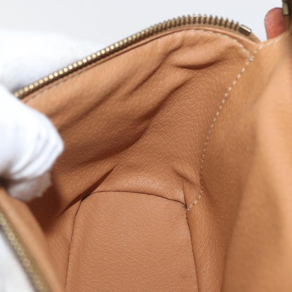 Celine Macadam Vanity Bag Canvas, Brown, Canvas, Clutch