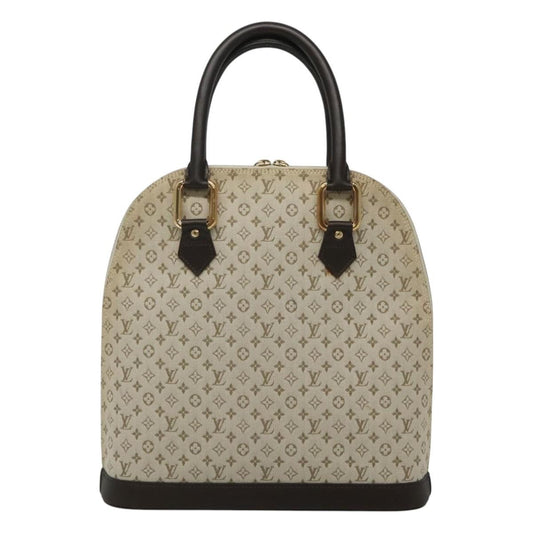 Louis Vuitton Alma Handbag Mini Lin Monogram, Khaki, Canvas, Handbag