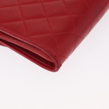 Chanel Vintage Clutch Leather, RED, LEATHER, Clutche & pouche