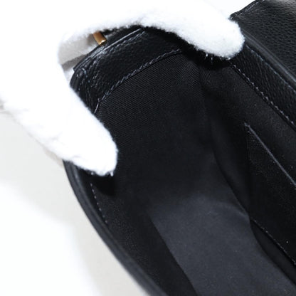 Versace Virtus Flap Messenger Bag Leather, BLACK, LEATHER, Crossbody bag