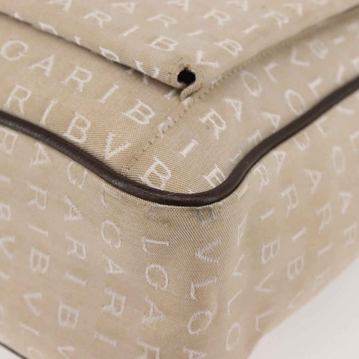 Bvlgari B.Zero1 Logomania Bag Canvas with Leather, BEIGE, CANVAS, Tote bag