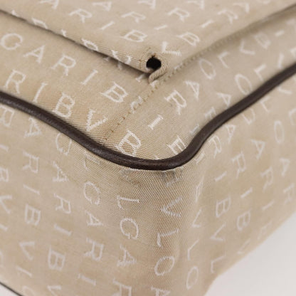 Bvlgari B.Zero1 Logomania Bag Canvas with Leather, BEIGE, CANVAS, Tote bag