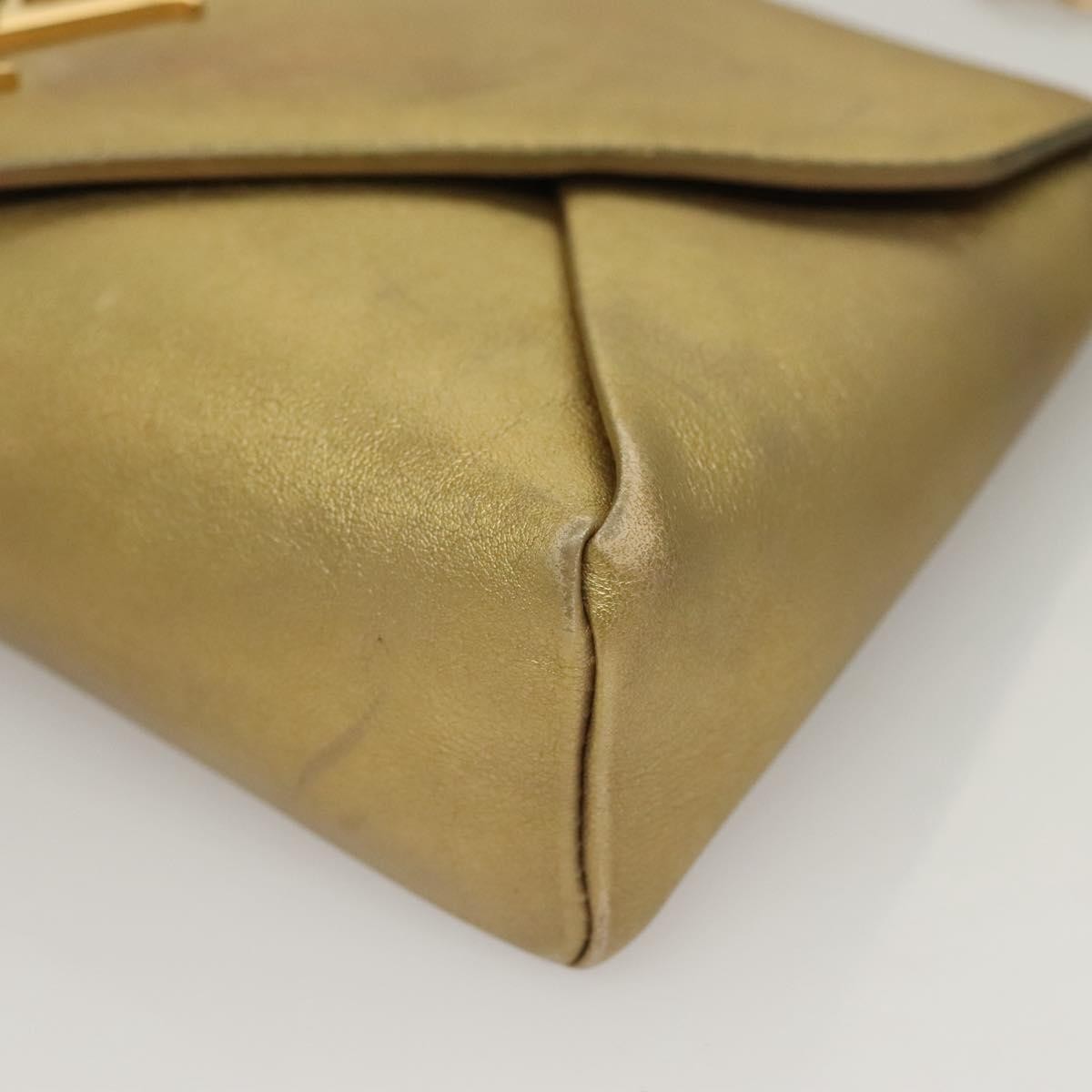 Louis Vuitton Love Note Chain Clutch Leather, GOLD, LEATHER, Clutche & pouche