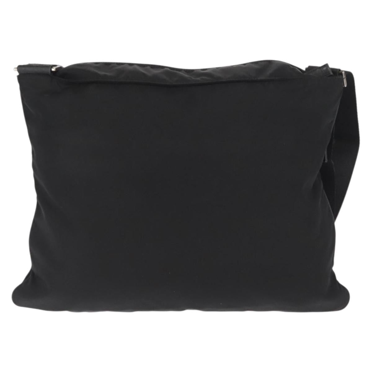 Prada Front Pocket Messenger Bag Tessuto, Black, Nylon, Shoulder Bag