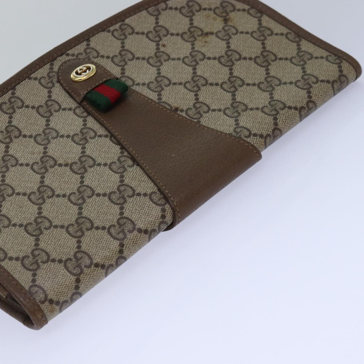 Gucci Vintage old clutch Canvas, BEIGE, CANVAS, Clutche & pouche