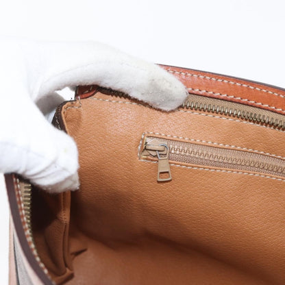 Celine Macadam Pochette Canvas and Leather, BROWN, CANVAS, Clutche & pouche