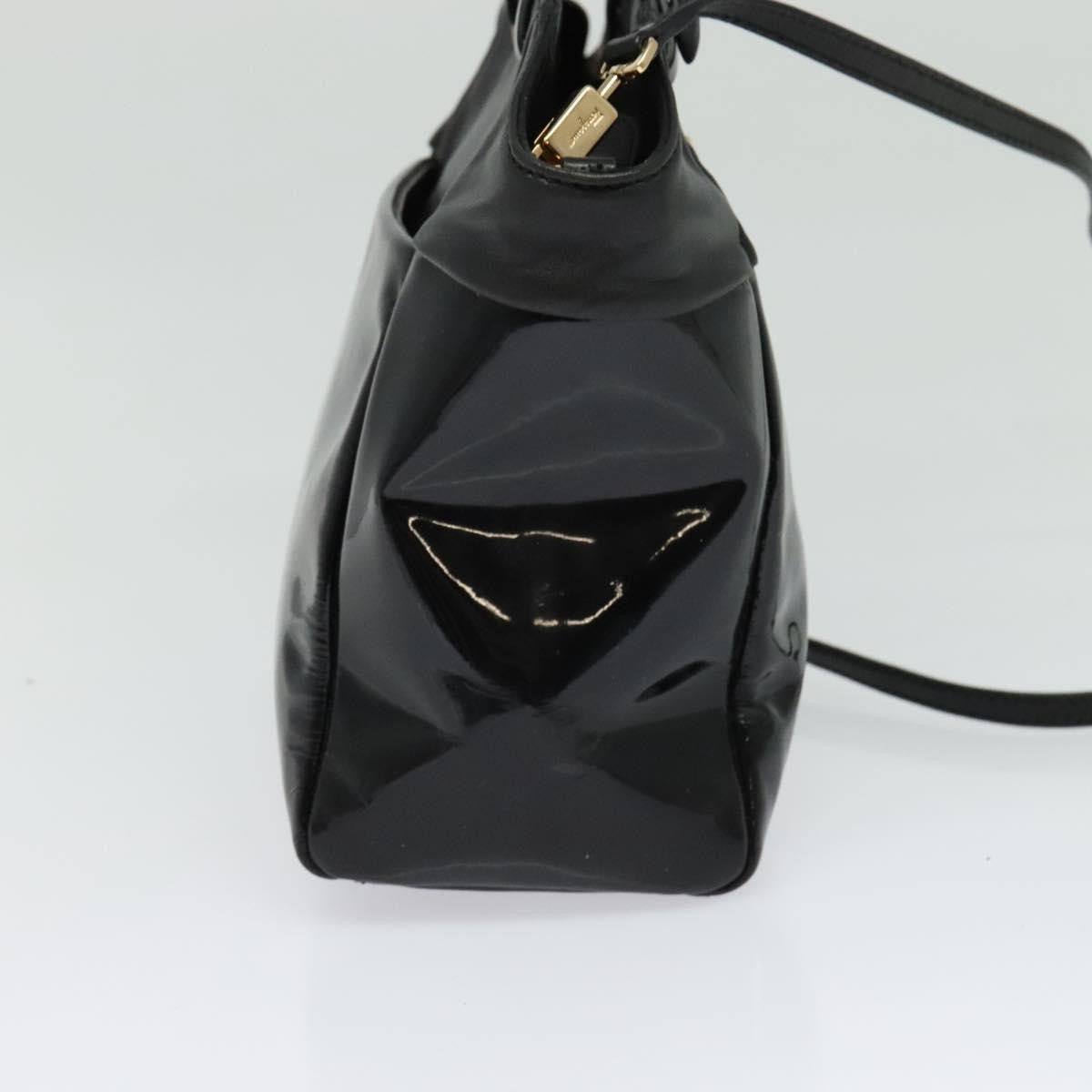 Salvatore Ferragamo Vala Handbag Patent leather, BLACK, PATENT_LEATHER, Handbag