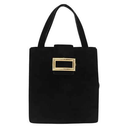 Prada Vintage Handbag Suede, BLACK, SUEDE, Handbag