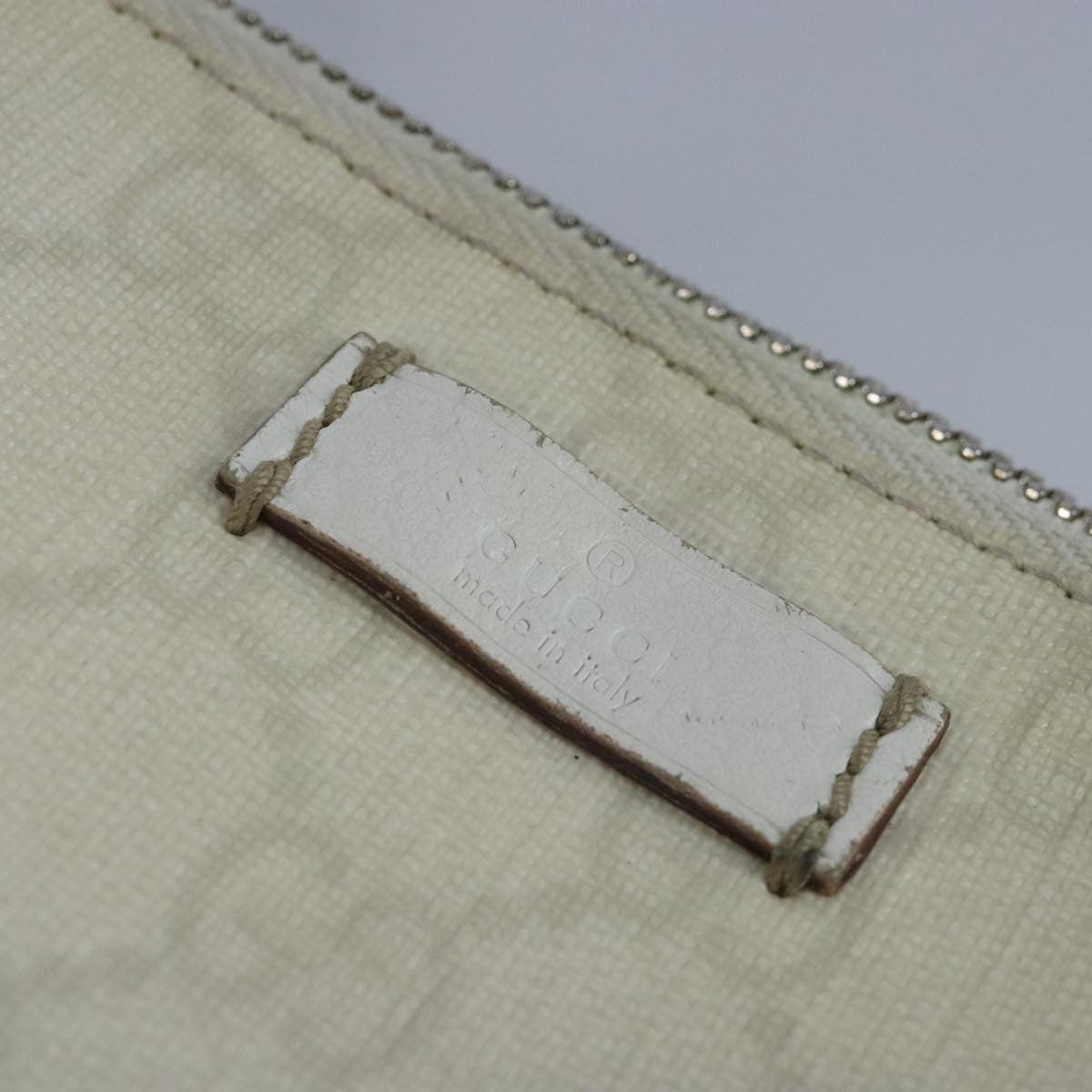 Gucci Sherry line shoulder bag Canvas, White, PVC, Shoulder Bag