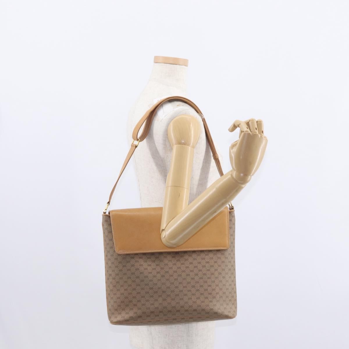 Gucci Micro GG supreme shoulder bag GG canvas, BEIGE, CANVAS, Shoulder bag