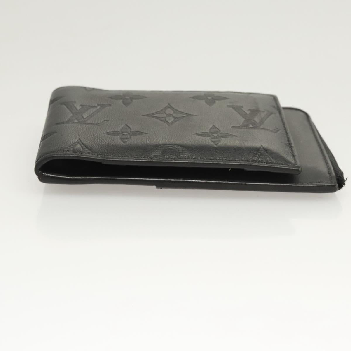 Louis Vuitton Hybrid Wallet Monogram Shadow Leather, Black, Leather, Wallet