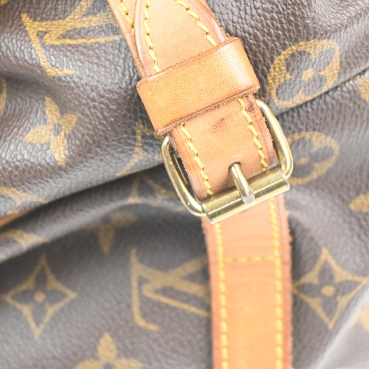 Louis Vuitton Saumur Handbag Monogram Canvas, BROWN, CANVAS, Shoulder bag