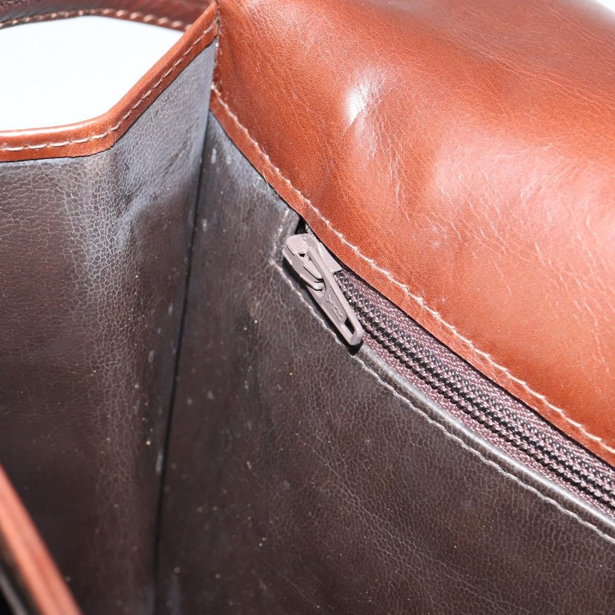 Valentino Garavani Vintage shoulder bag Leather, BROWN, LEATHER, Shoulder bag