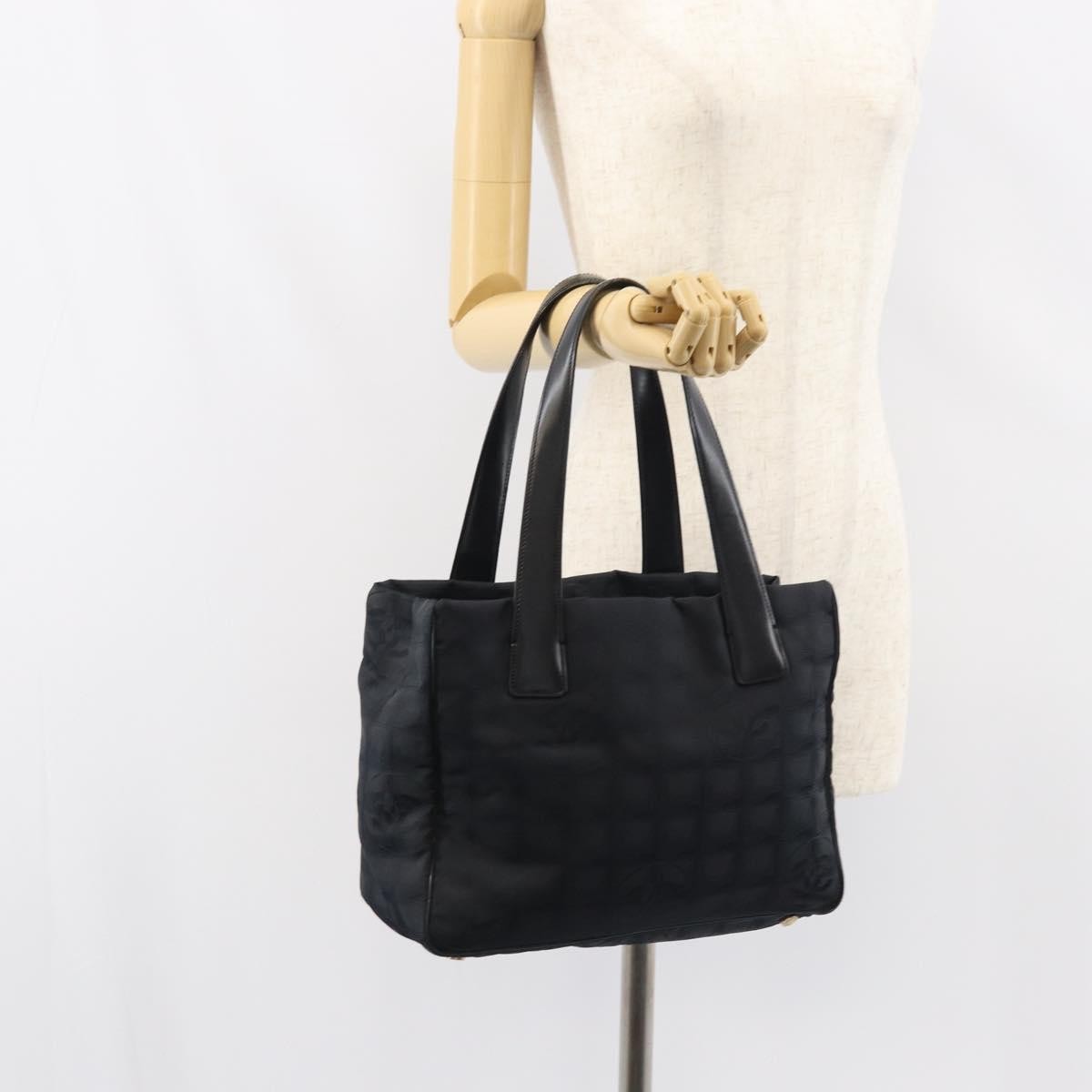 Chanel Travel Line Tote Nylon, BLACK, NYLON, Tote bag