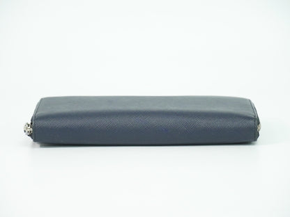 Prada Saffiano Wallet Leather, NAVY, LEATHER, Wallets