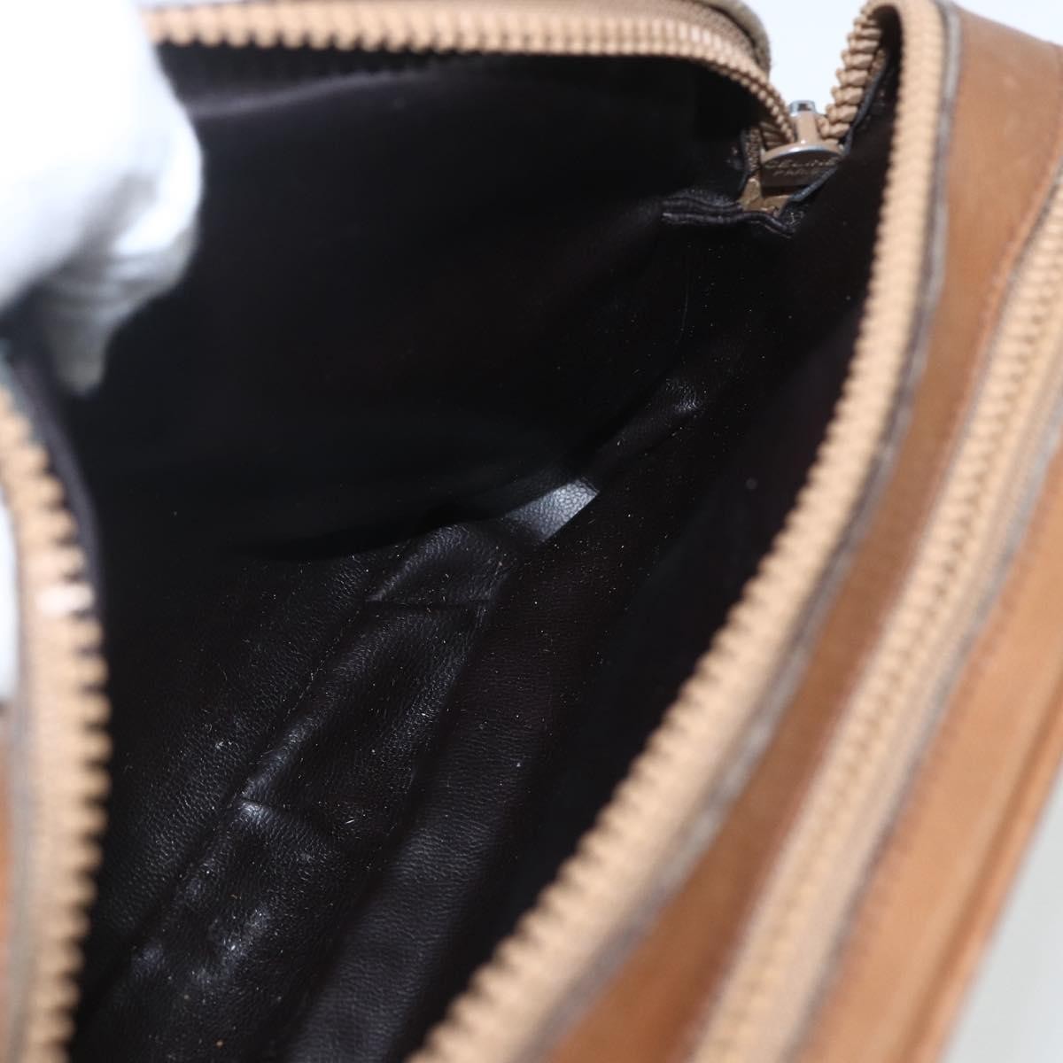 Celine Vintage Macadam Shoulder Bag Canvas and Leather, BROWN, CANVAS, Shoulder bag