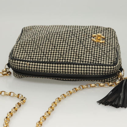 Chanel Vintage Front Pocket Camera Bag Canvas, White, Canvas, Shoulder Bag
