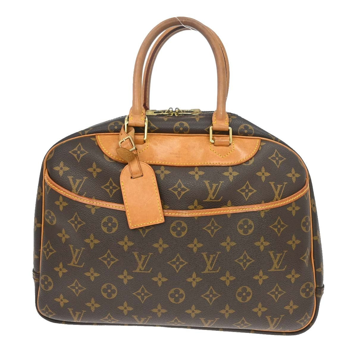Louis Vuitton Deauville Handbag Monogram Canvas, Brown, Canvas, Handbag