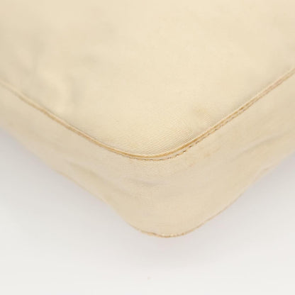 Fendi Vintage FF Buckle Shoulder Bag Canvas, WHITE, CANVAS, Shoulder bag