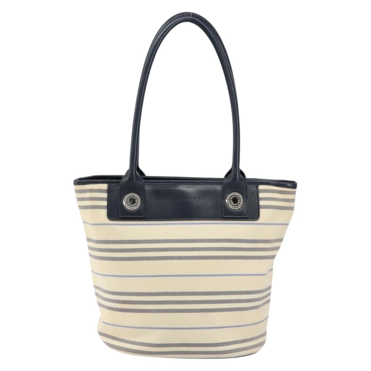 Burberry Vintage tote bag Canvas, BEIGE, CANVAS, Tote bag