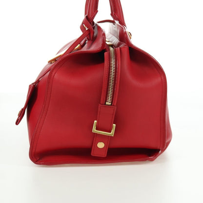 Saint Laurent Classic Y Cabas Leather, RED, LEATHER, Handbag