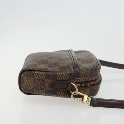 Louis Vuitton Ipanema Pochette Damier, Brown, Canvas, Clutch