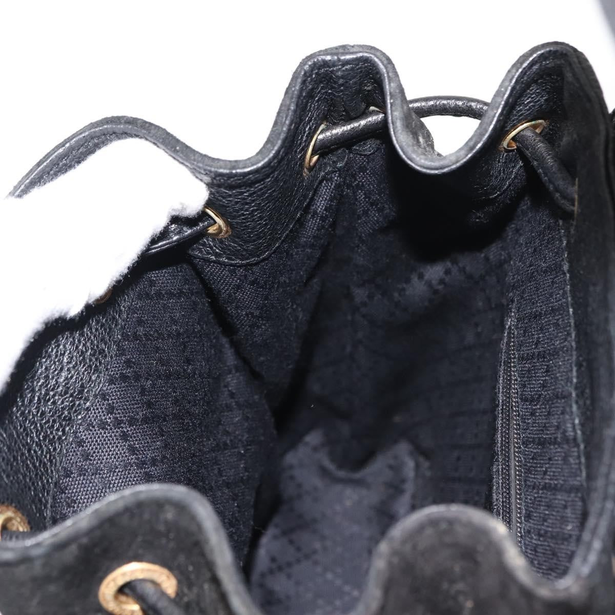 Gucci Vintage Bamboo Backpack Suede, BLACK, SUEDE, Backpack
