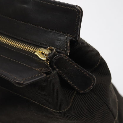 Salvatore Ferragamo Vala Handbag Canvas, BROWN, CANVAS, Handbag