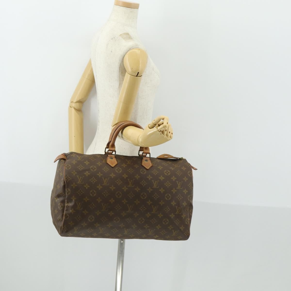Louis Vuitton Speedy Handbag Monogram Canvas, BROWN, CANVAS, Handbag