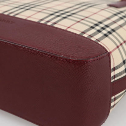 Burberry Nova Check Tote Canvas and Leather, BEIGE, CANVAS, Tote bag