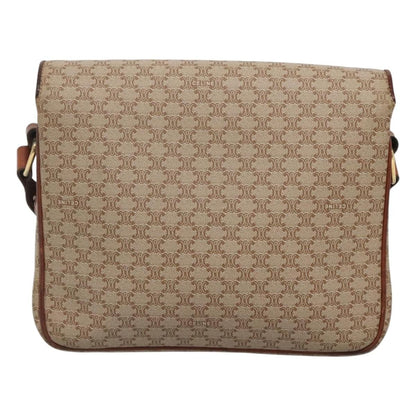 Celine Macadam Shoulder Bag PVC Leather, BEIGE, CANVAS, Shoulder bag