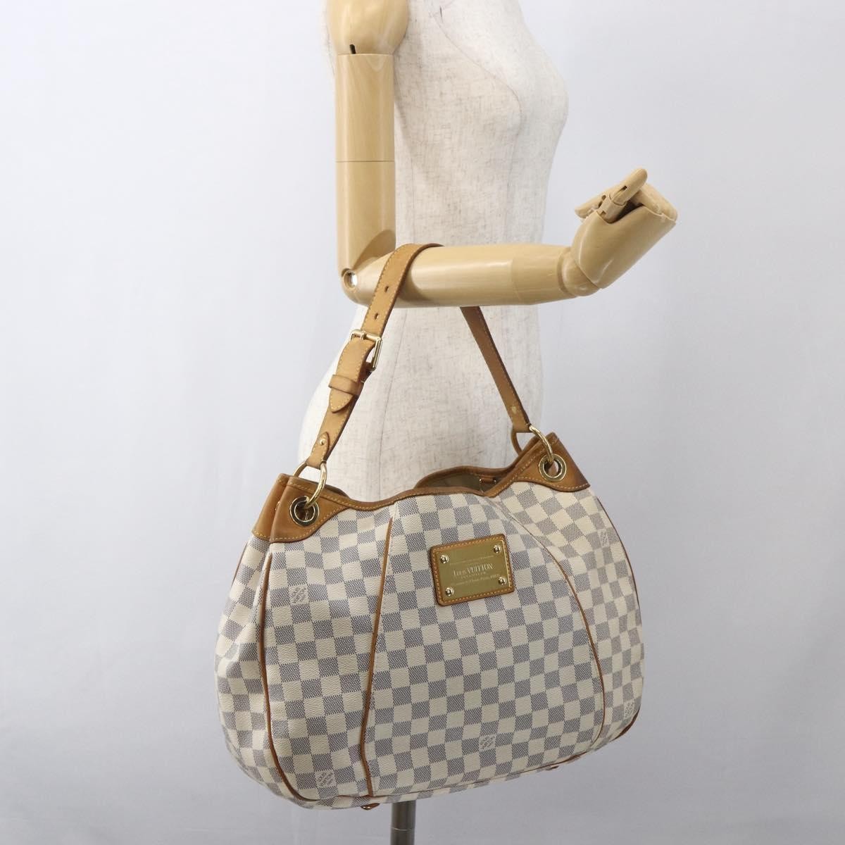 Louis Vuitton Galliera Handbag Damier, BEIGE, CANVAS, Shoulder bag