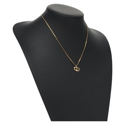 Christian Dior CD Pendant Necklace Metal, GOLD, METAL, Necklace