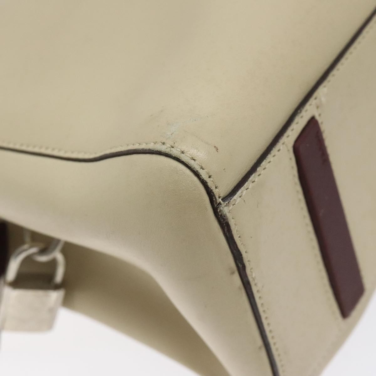 Prada Vintage Shoulder Bag Leather, BEIGE, LEATHER, Shoulder bag