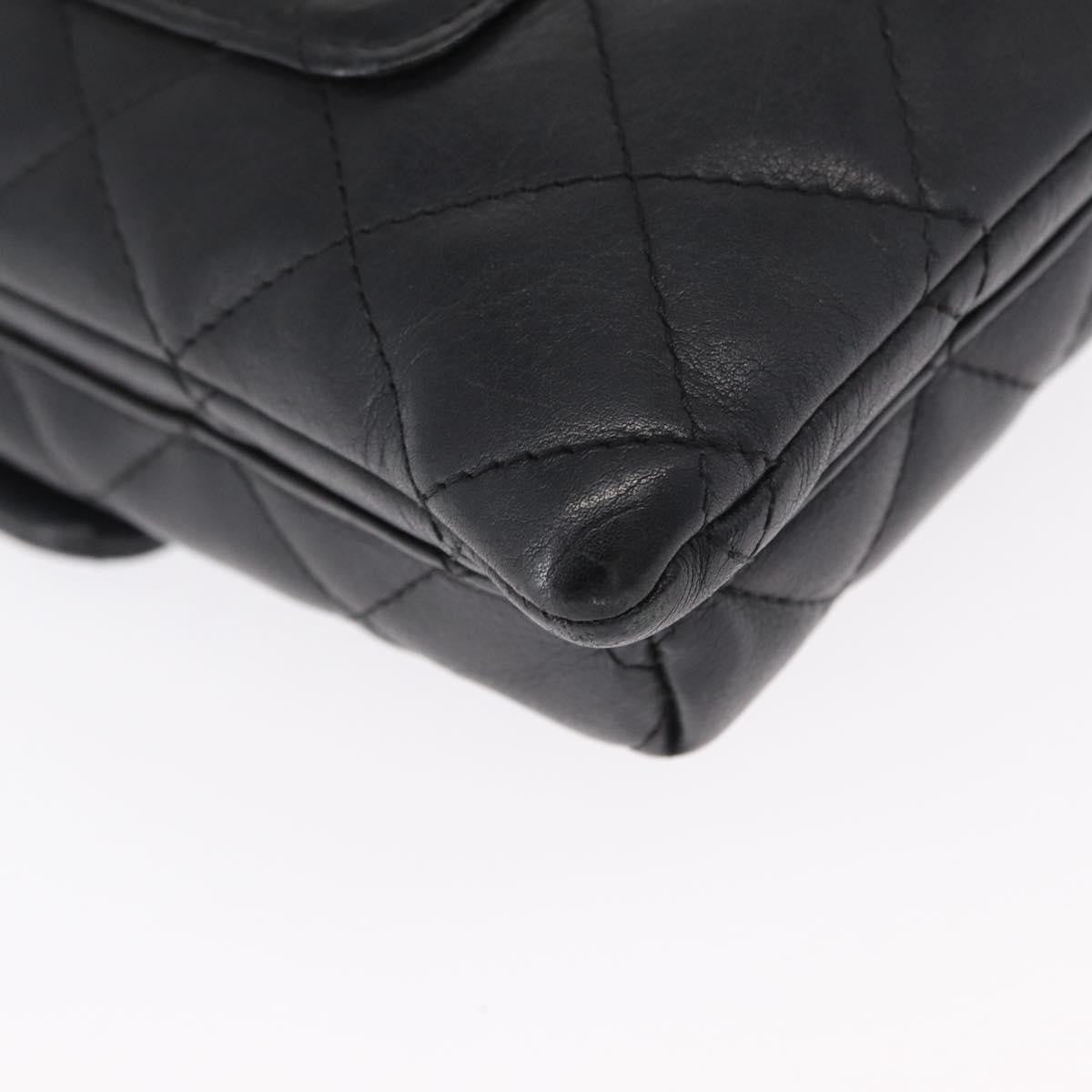 Chanel Cambon Flap Crossbody Bag Quilted Lambskin, SILVER, LEATHER, Shoulder bag