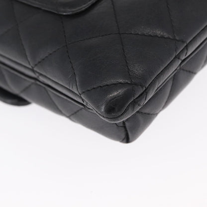 Chanel Cambon Flap Crossbody Bag Quilted Lambskin, SILVER, LEATHER, Shoulder bag