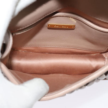 Miu Miu Chain Flap Crossbody Bag Matelasse Leather, BEIGE, LEATHER, Crossbody bag