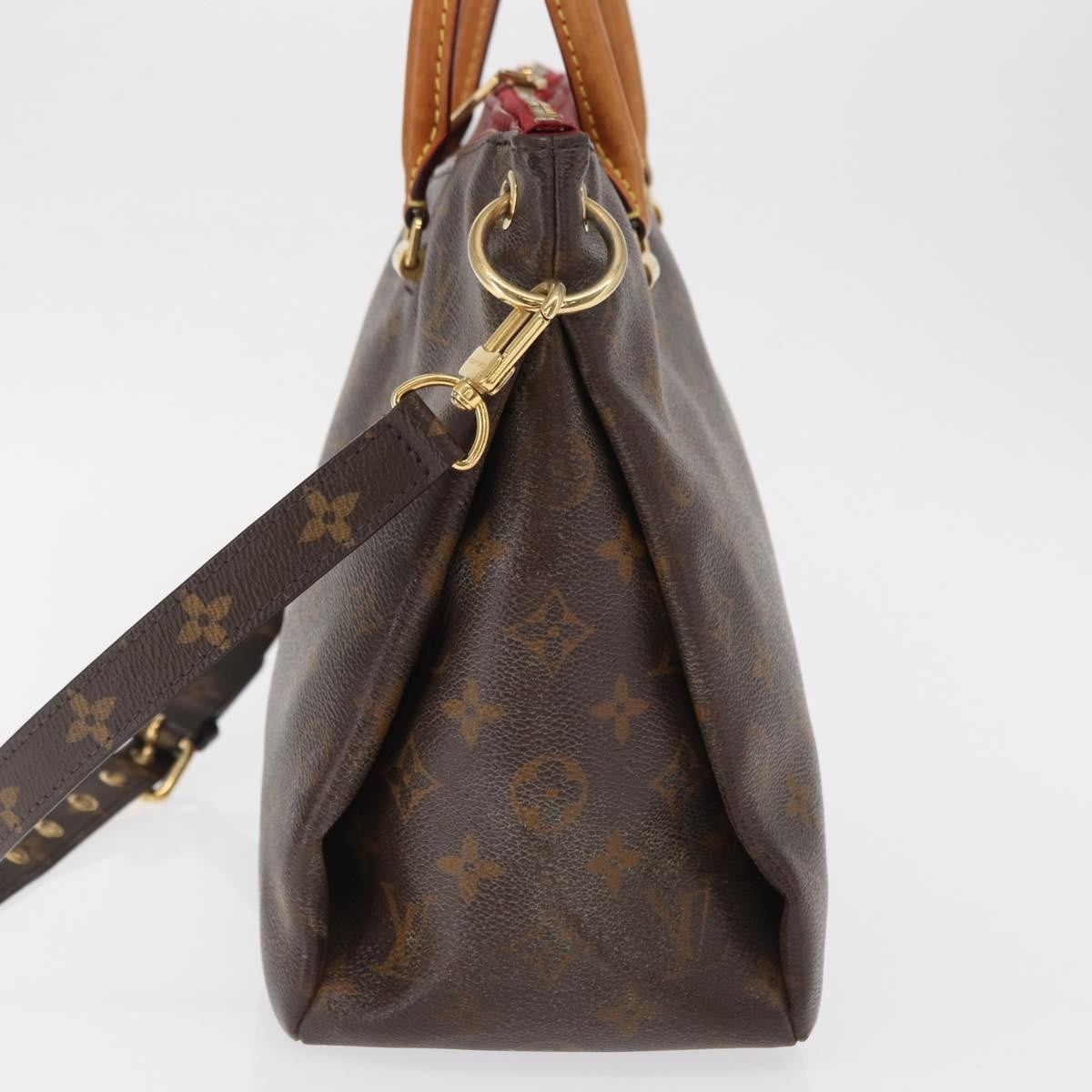 Louis Vuitton Pallas Tote Monogram Canvas with Leather, BROWN, CANVAS, Tote bag