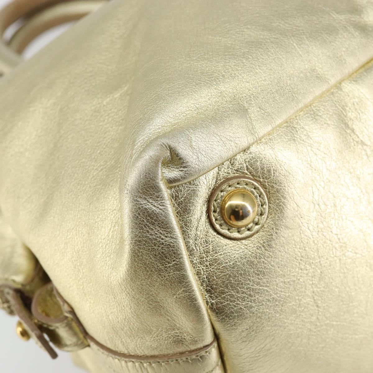 Saint Laurent Easy Y Bag Pebbled Leather, GOLD, LEATHER, Handbag