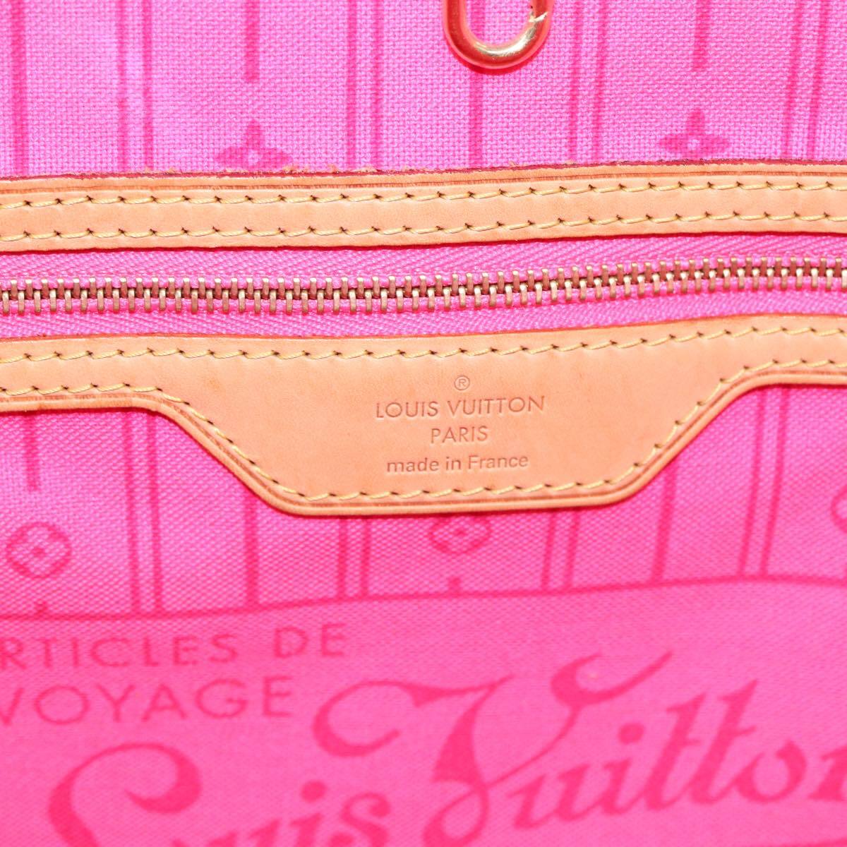 Louis Vuitton Neverfull Tote Limited Edition Monogram Roses, PINK, CANVAS, Tote bag